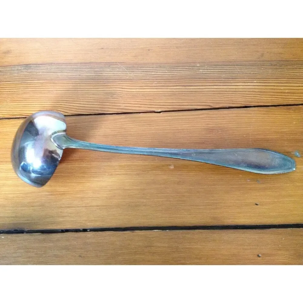 Vtg Bruckmann Silverplate B90 Soup Punch Ladle Serving Spoon Antique Flatware